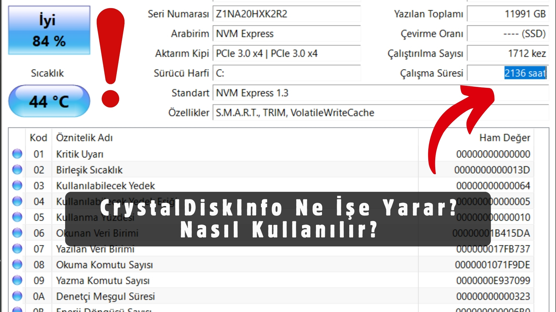 CrystalDiskInfo Ne İşe Yarar? Nasıl Kullanılır?